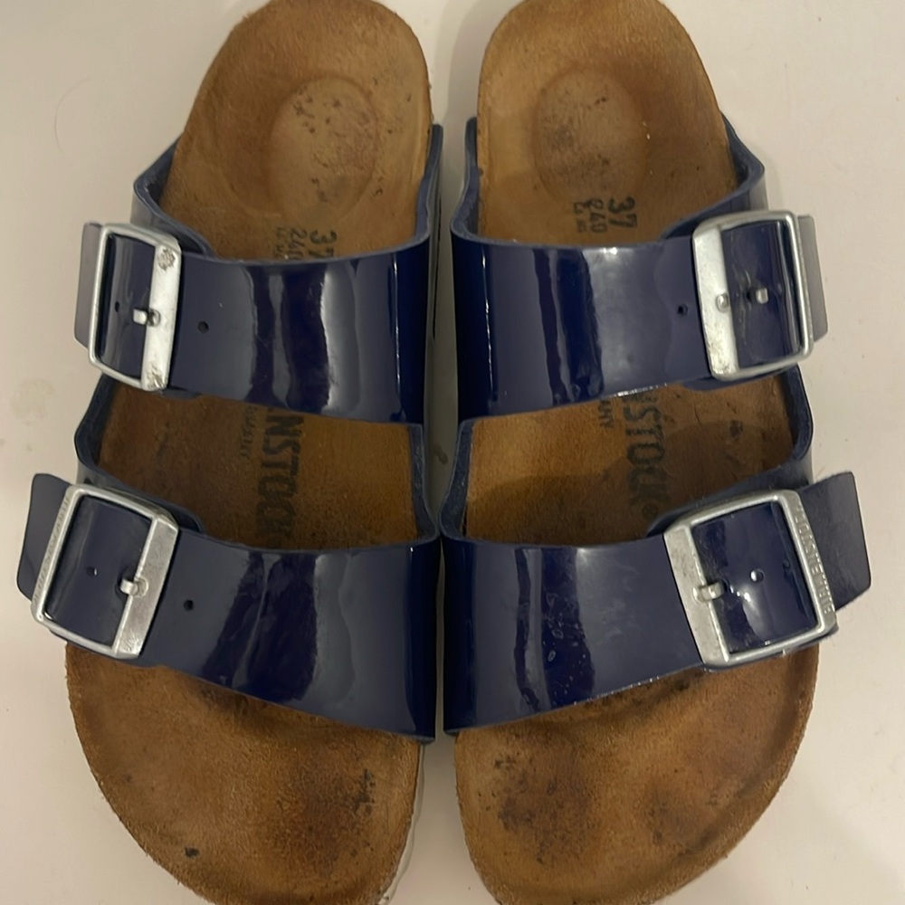 Navy patent leather Arizona Birkenstock